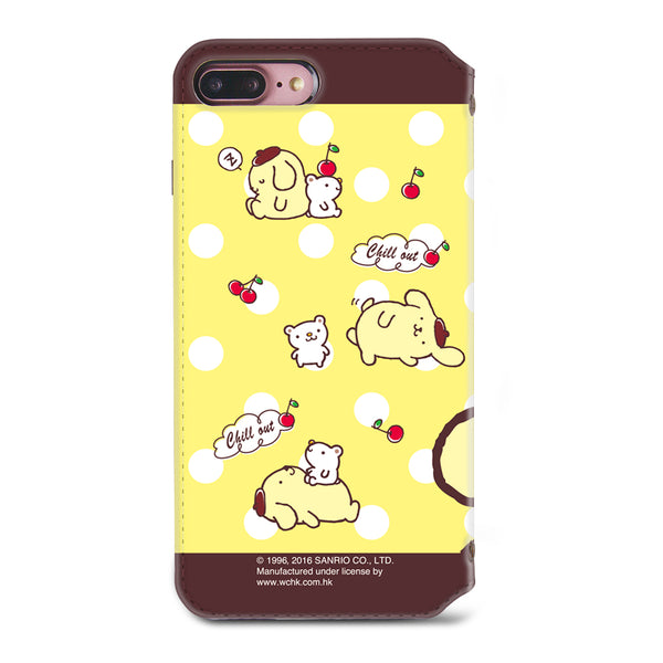 Pom Pom Purin Leather Flip Case (PNCM08)